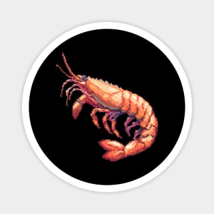 Shrimp in Pixel Form Magnet